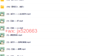 942. 《长卿老师》 富贵人生 ，坐拥未来课程（网盘下载）