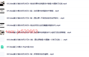 德方课程-Alex第3次集训8.27-29课程（在线下载）
