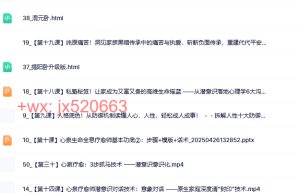 心泉觉醒系统课（二期）课程（网盘播放）