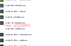 922.泡芙方的写作原则应用课程（百度网盘在线观看）