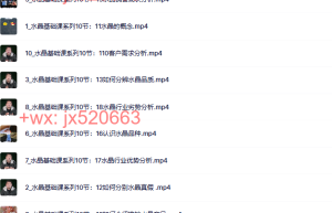 吴师傅水晶基础课系列10节_11课程（百度网盘在线观看）