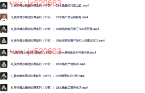 吴师傅水晶进阶课系列（10节）_10课程（在线播放）