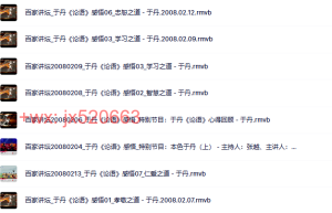 于丹-百家讲坛论语感悟课程（百度网盘在线观看）