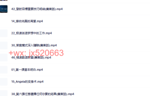 681Angela的主打课程：极速梦想成真课程（网盘播放）