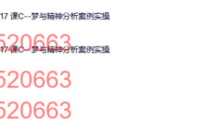 16.施琪嘉 梦与精神分析案例实操课程（百度网盘观看）