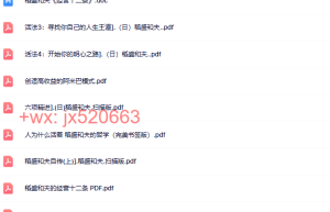 18 稻盛和夫书籍  30本课程（在线下载）