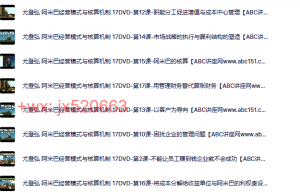 01 尤登弘-阿米巴经营模式与核算机制 17DVD课程（在线播放）