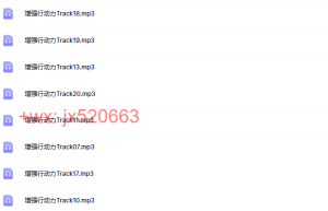 《增强行动力》课程（在线下载）