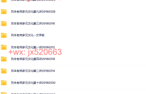 10（音频+文字）刘丰多元文化全十讲【11文件夹】课程（百度网盘下载）