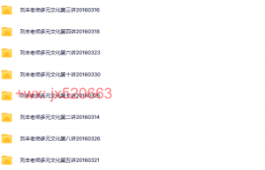 10（音频+文字）刘丰多元文化全十讲【11文件夹】课程（百度网盘在线下载）