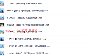 847.  与兮 自我关爱，找回内在稳定  21天唤醒身体智慧课课程（在线观看）