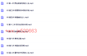 344.觉醒书院公众号、温柔的修炼-身心灵疗愈微课堂12讲高清录音MP3课程（网盘课程）