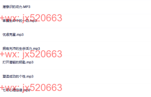 赠品二、潜能训练课程（网盘下载）