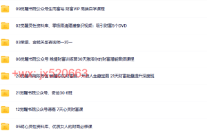 016灵性财富系列课程28套课程（百度网盘在线下载）