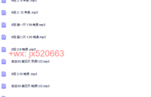 21觉醒书院公众号、奇迹30 6班课程（在线下载）