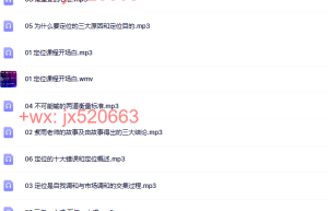 定位课程（百度网盘观看）
