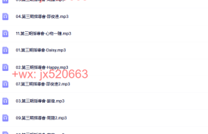 第三期集指导会课程（百度网盘课程）