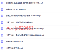 宁静在说话课程（百度网盘在线观看）