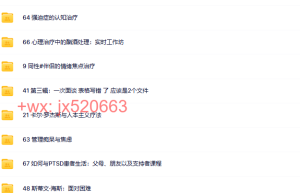 620为世界顶级大师的真实治疗过程课程（在线下载）