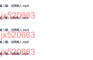 39  欧文·亚隆   第二辑：住院病人课程（百度网盘观看）