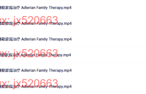 13 阿德勒家庭治疗课程（在线下载）