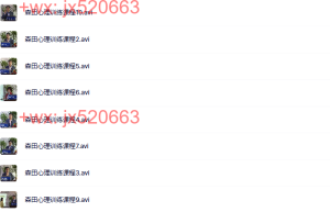 曲伟杰-森田心理训练课程视频学习资料课程（百度网盘观看）
