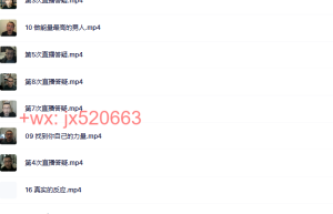 3、老景-1.0强大心态进阶课20节+直播答疑49800课程（在线观看）