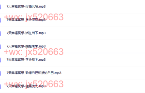 7.7天幸福冥想（播放）