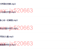 1.冥想学前课（网盘下载）