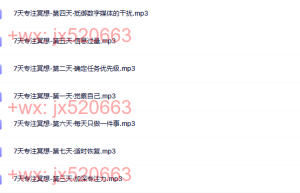 7天专注冥想（网盘在线播放）