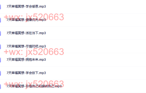 7天幸福冥想（网盘下载）